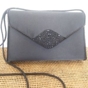 Black Beaded Evening Bag
